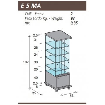 Vetrina mod. Easy con mobiletto - art. E5