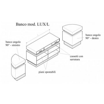 Banco cassa mod. LUX/L