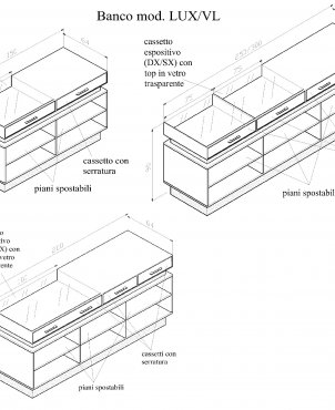 Banco cassa mod. LUX/VL