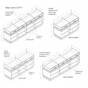 Banco cassa mod. LUX/VV