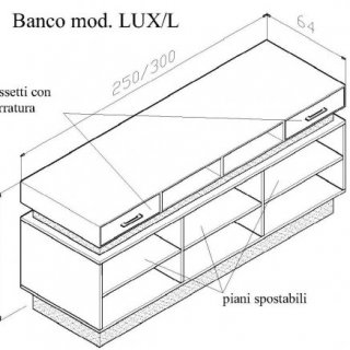 Banchi cassa mod. LUX 2