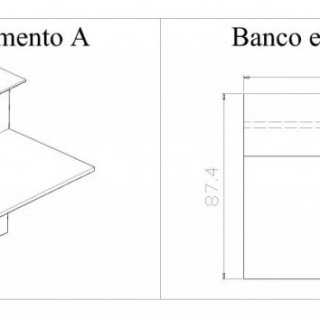 Banco reception mod. Abako - Modulo A