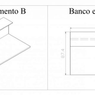 Banco reception mod. Abako - Modulo B