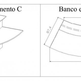 Banco reception mod. Abako - Modulo C