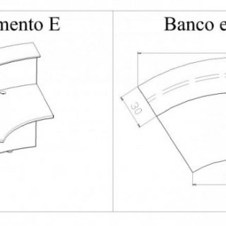 Banco reception mod. Abako - Modulo E