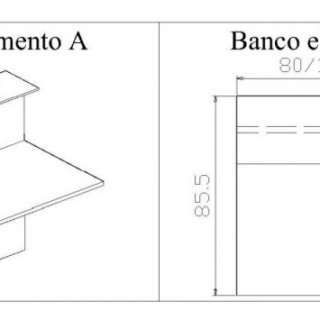 Banco reception mod. Led - Modulo A