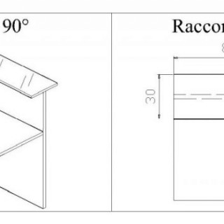 Banco reception mod. Led - Raccordo 90