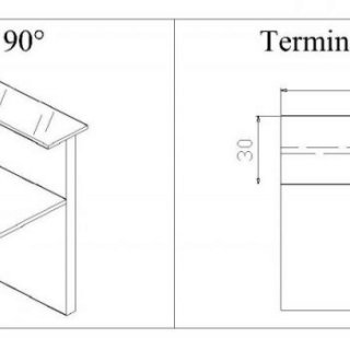 Banco reception mod. Led - Terminale 90